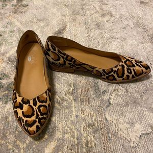 Leopard print flats